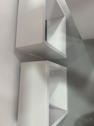 3 Estanterías Cubo Blancas Madera