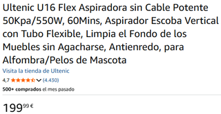 Aspiradora Ultenic U16 Flex sin cable