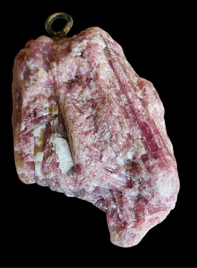 Turmalina Rosa (Rubelita) Bruta + Anilla