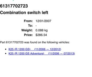 Piña Izquierda BMW R1200GS