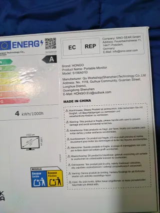 Monitor portatile HONGO DOPPIO 15.6 FHD HDR