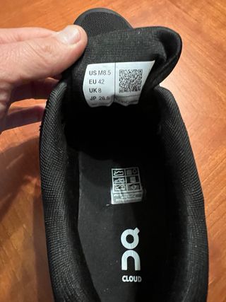 Zapatillas On Cloud 6 Negras Blancas Talla 42