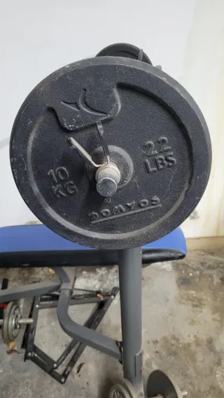 Banco de pesas Marcy con barra y discos