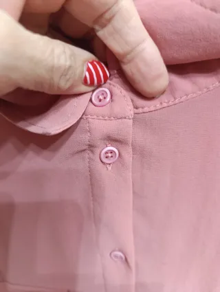 Blusa coral fina manga larga ajustable T.M