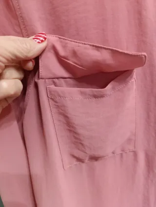 Blusa coral fina manga larga ajustable T.M