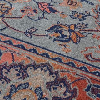 Alfombra verde con flecos Bid de Dutchbone