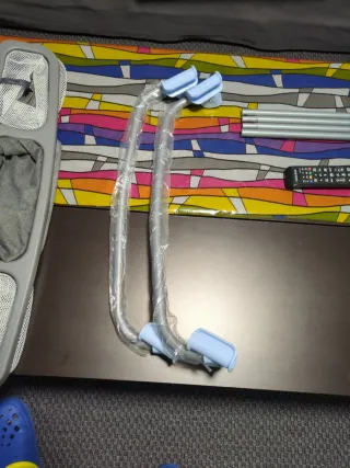 Cuna de viaje plegable gris