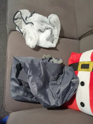 Cuna de viaje plegable gris