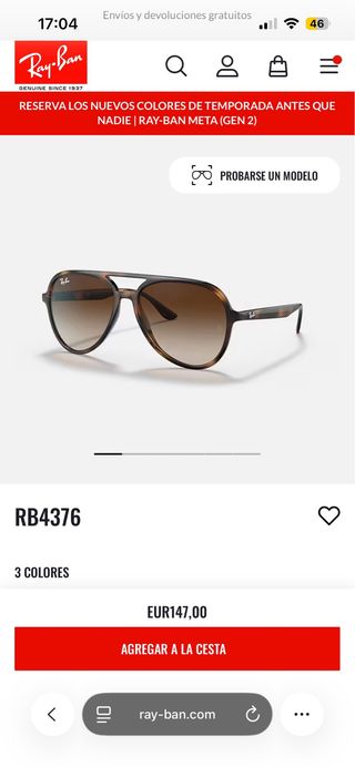 Gafas de sol Ray-Ban Marrones habana