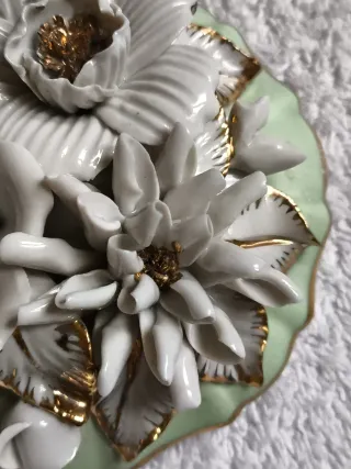 JOYERO "MANISES" VALENCIA PORCELANA FINA FLORES