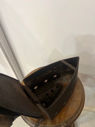 Plancha Antigua Carbón Mango Madera