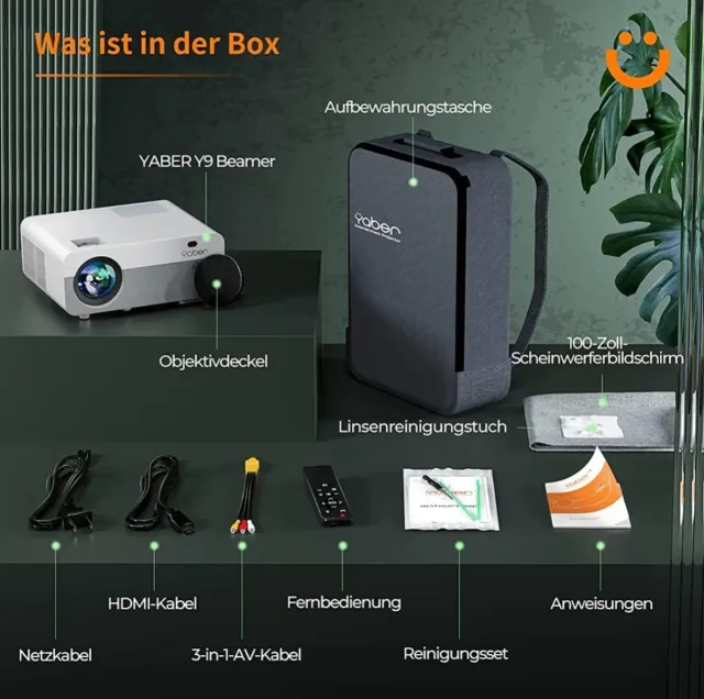 Proyector Yaber Pro Y9 4K 5G WiFi Bluetooth