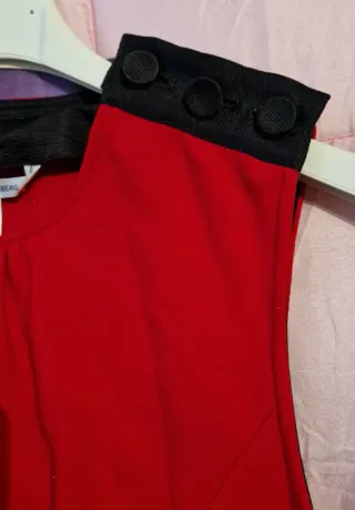 Vestito donna elegante rosso e nero