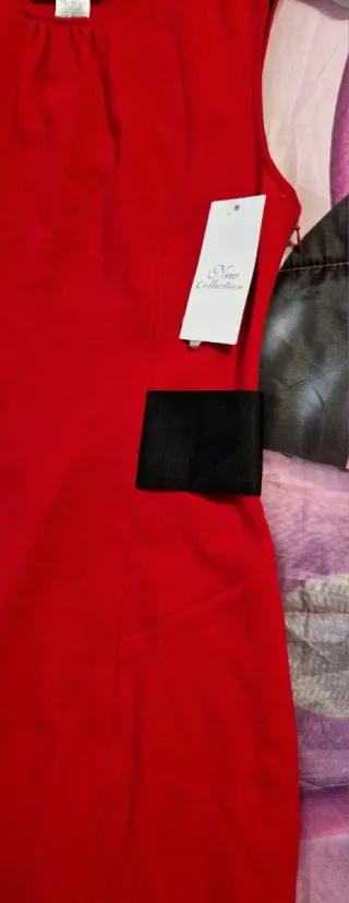 Vestito donna elegante rosso e nero