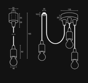 Lampada sospensione CALEMIDE rame cavo verde