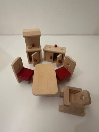 Casetta Bambole Legno Arredata