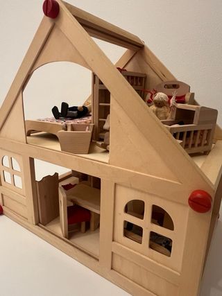 Casetta Bambole Legno Arredata