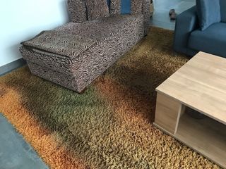 Alfombra pelo largo marrón 405x265 cm