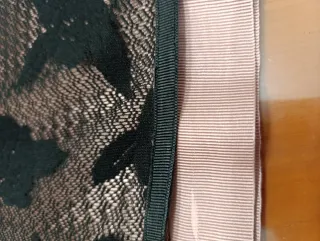 Falda fiesta encaje negro y beige Talla 40