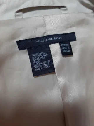 Gabardina Zara Beige