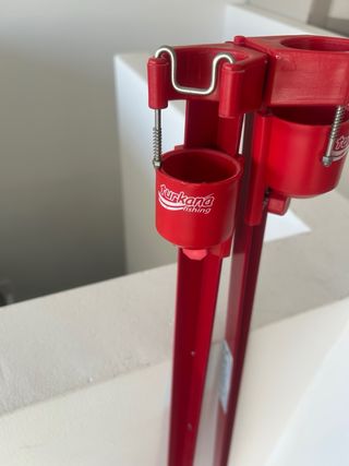 2 Piquetas Soporte Cañas + bandeja para cebo