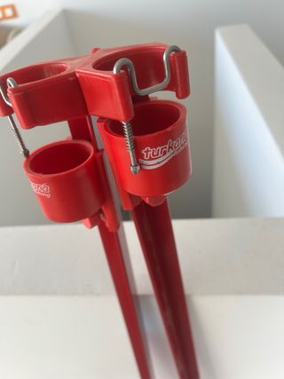 2 Piquetas Soporte Cañas + bandeja para cebo