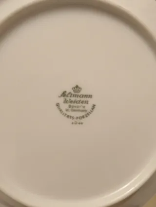 Lote 6 Platos Postre Vajilla Antigua Porcelana