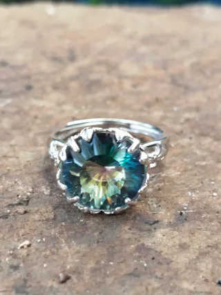 Anillo Cuarzo Místico Plata