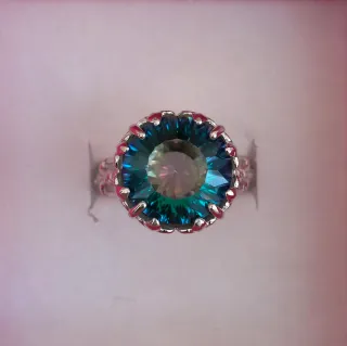 Anillo Cuarzo Místico Plata