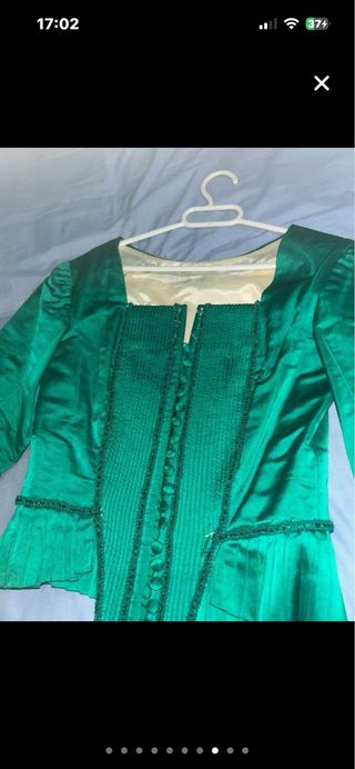 Corpiño fallera verde