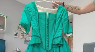 Corpiño fallera verde