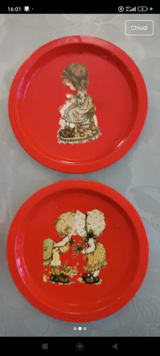 5 porta-copos de metal a 1 euro tot