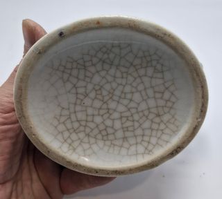 Jarra china con asas estilo antiguo con craquele