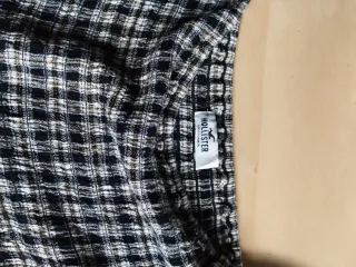 Blusa cuadros manga larga y escote barco