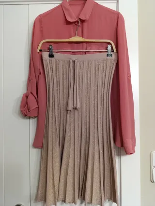 Falda Zara fiesta punto talla M