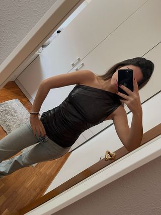 Tejano Mango Azul Talla 34