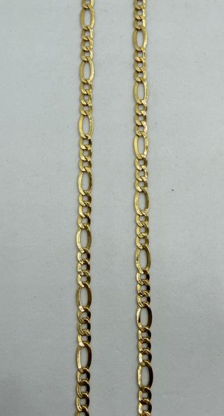 Cadena Figaro de oro de 18k, 6.4 g, 51 cm.