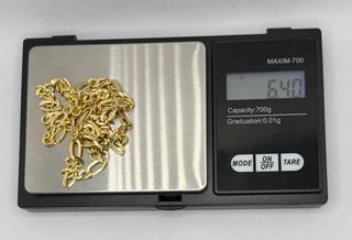 Cadena Figaro de oro de 18k, 6.4 g, 51 cm.