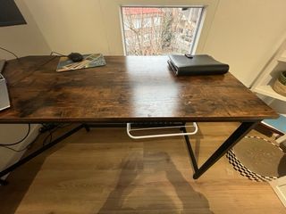 Escritorio esquinero madera y metal