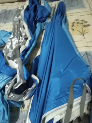 Sombrilla Decathlon 160 cm Azul/Plata