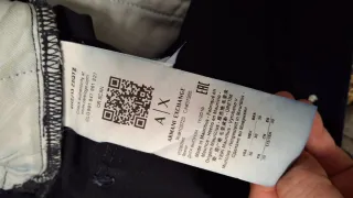 Pantalones Armani Exchange Azules con Raya Lateral