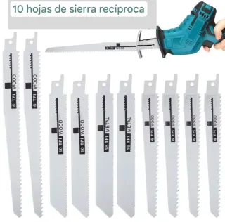 10 Hojas Sierra Sable Repuesto