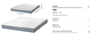 Colchón muelles ensacados 140x200