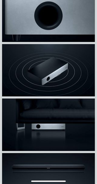 Barra de Sonido Sharp Negra y plata