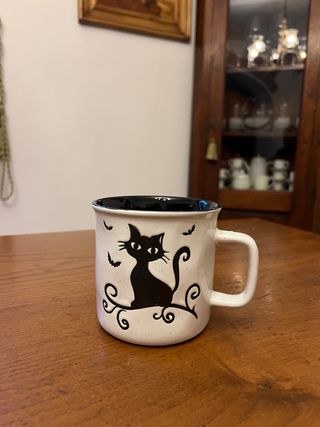 Tazza ceramica gatto nero Halloween