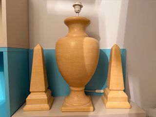 Conjunto Cerámica Torneada Beige y Azul