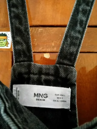 Mono ancho negro de Mango de mujer