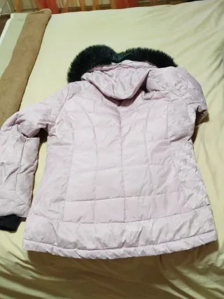 Chaqueta polar mujer rosa y negra