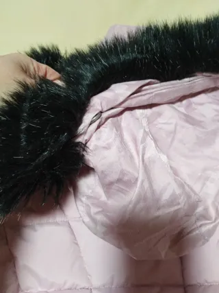 Chaqueta polar mujer rosa y negra