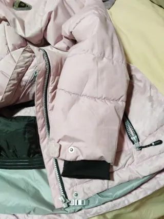 Chaqueta polar mujer rosa y negra